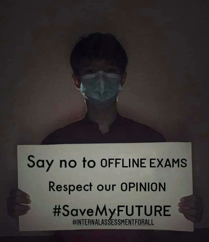 sai_dhulap's tweet photo. #SCHelpBoardStudents2022 We are being taught online and expected to appear for exam offline. 
If there is no difference in online and offline teaching then why are you discriminating against online and offline exams.
😔🙏🏻⚖🤧 https://t.co/3psZFjKVjJ