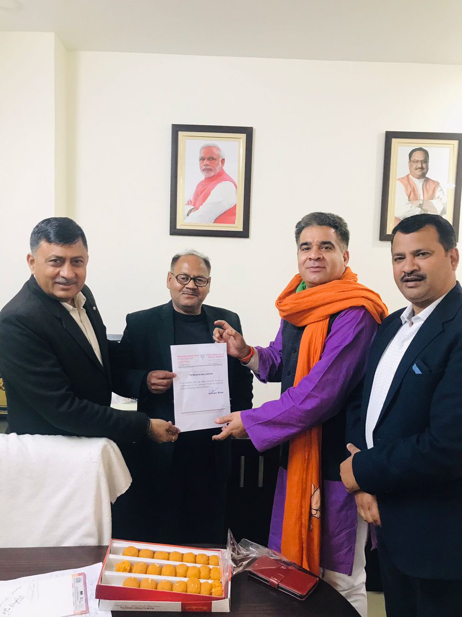 Atamparkash61's tweet photo. #Thanks
Thanks to State President Sh @ImRavinderRaina ji, State G Secretary Sh @iamvibodhgupta ji, All Cells Incharge  JK UT Sh
Rakesh Mahajan ji  for Nominated me as Co Convener of Trade and Industry Cell of JK_UT.
Regards 
@BJP4JnK  @BJP4India https://t.co/HXnKbMQWSa