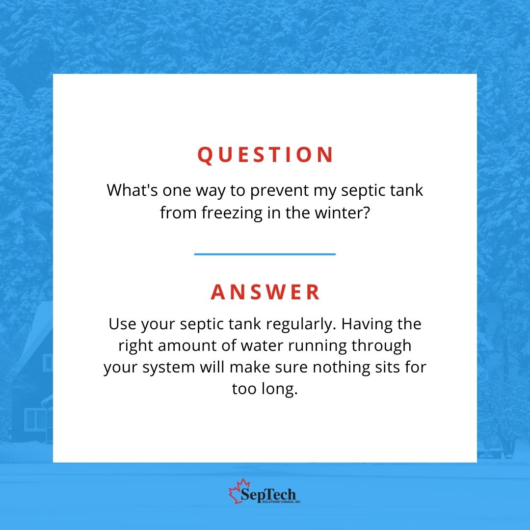 SepTechCanada's tweet photo. For more tips on keeping your septic system working smoothly during the cold winter months, check out our latest blog post.

We provide all the tips and info you need to prevent and deal with a frozen septic system.

https://t.co/Zqk5fBQreu https://t.co/aicYiZewMQ