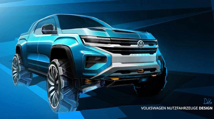 Autoesque's tweet image. Some design sketches offer a preview of how the new Volkswagen Amarok pick-up will look. 
bit.ly/newamarok
