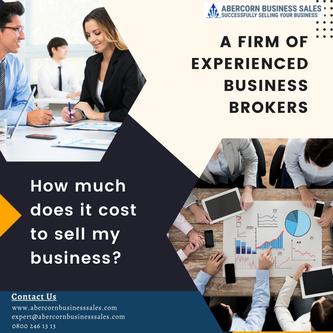 The cost of selling your business is related to the successful sale price of your business, Abercorn Business work on the basis of an agreed percentage commission of your sale price

Read more : bit.ly/36hZUzx

 #abercornbusinesssales #sellabusiness   #businessvaluation