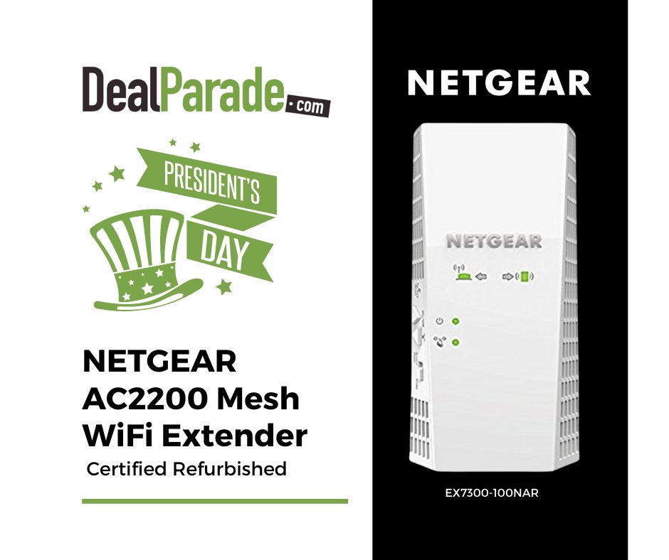 DealParade's tweet image. PRESIDENT'S DAY DEALS, TODAY ONLY! - mailchi.mp/dealparade.com… save on Netgear routers, modems, wi-fi range extenders, mesh systems and more! #PresidentsDay #Sale #Deal #Netgear #DealParade #SAVE