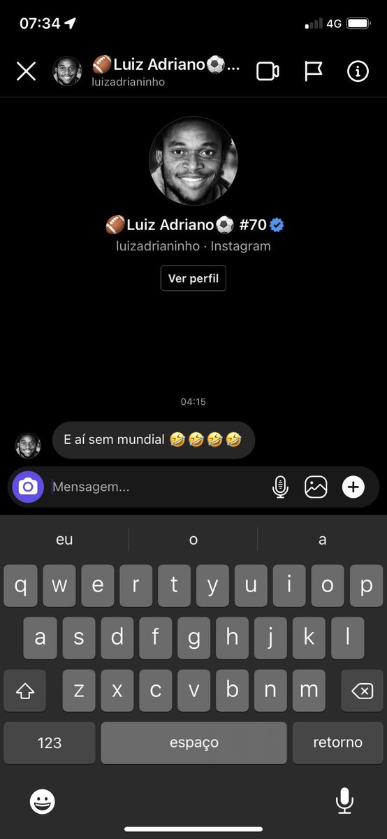 futebol_info's tweet photo. Torcedora do Palmeiras postou print da mensagem que recebeu do atacante Luiz Adriano, ex-jogador do clube: “E aí, sem Mundial”.

Em seguida, Luiz Adriano bloqueou a torcedora. https://t.co/FArCqBagJX