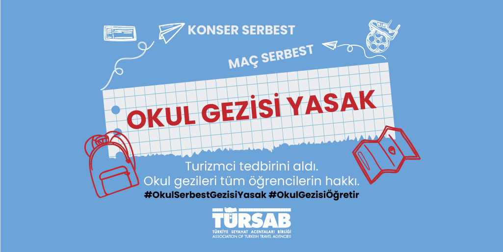 KONSER, MAÇ SERBEST, OKUL GEZİSİ YASAK
Turizmci tedbirini aldı. Okul gezileri tüm öğrencilerin hakkı.
#OkulSerbestGezisiYasak #OkulGezisiÖğretir
<a href="/tcmeb/">Millî Eğitim Bakanlığı</a> <a href="/saglikbakanligi/">T.C. Sağlık Bakanlığı</a> <a href="/drfahrettinkoca/">Dr. Fahrettin Koca</a>