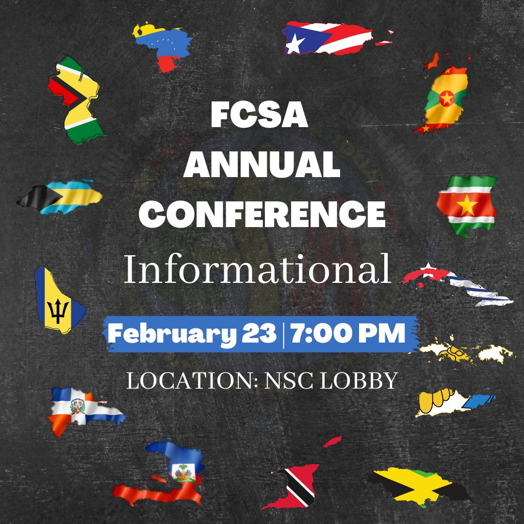 Interested in attending conference this year? Have questions about how you can be apart of FSCA’s biggest annual event? 

Join us on February 23rd at 7pm for an informational to answer all the questions you have😁