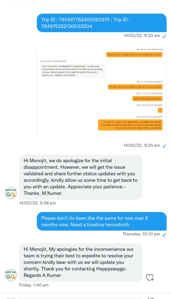 monojitvitriol's tweet photo. @happyeasygo the way you'll never get a refund still scamming https://t.co/eoQrrozfcS