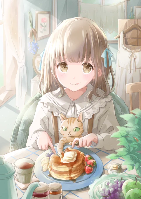#スーパー猫の日 🐈
お気に入り猫のいる絵 