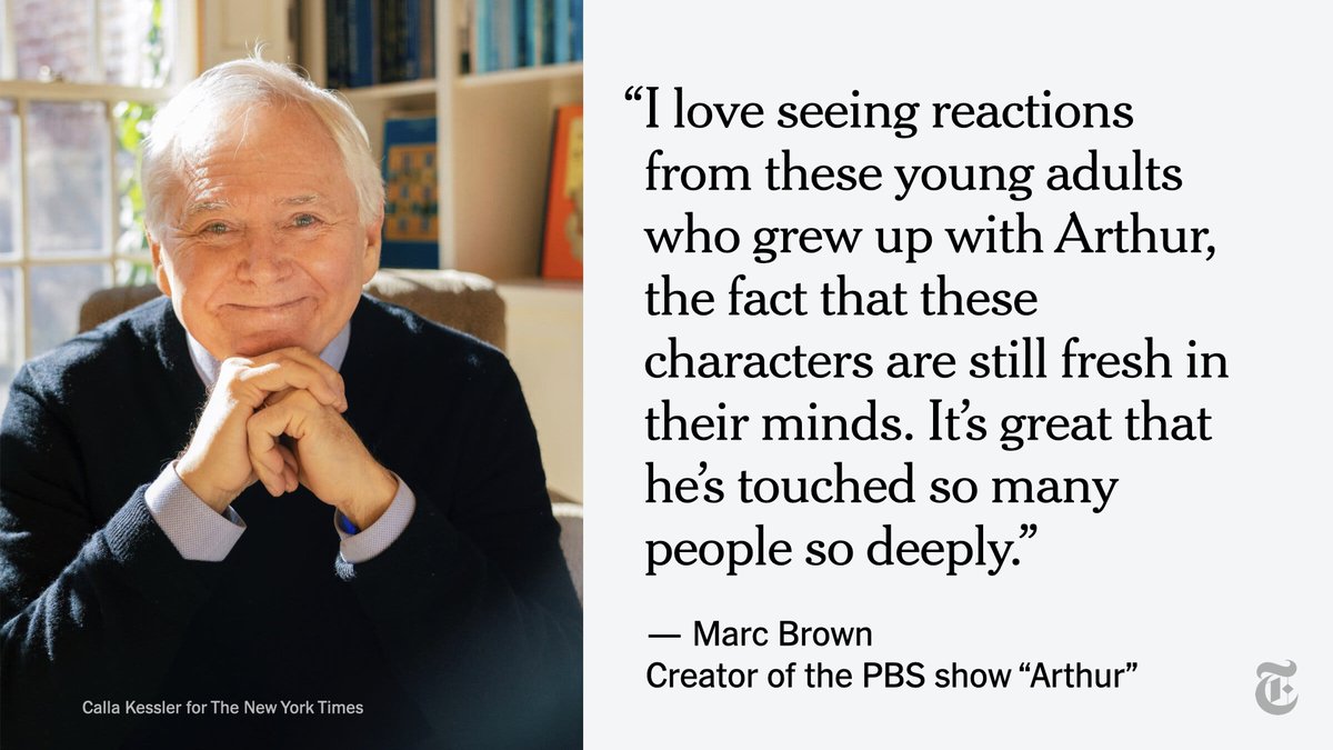 After 25 seasons, the beloved PBS children’s series “Arthur” will air its final episodes this week.

Marc Brown, the show’s creator, reflected on its longevity, and why now is the right time to end it. nyti.ms/3JMw8l7