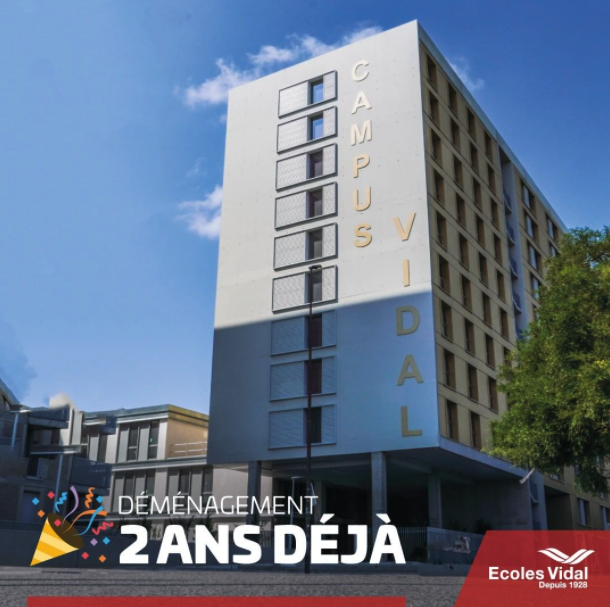 EcolesVidal's tweet photo. [Le campus des Écoles Vidal fête ses 2 ans ✨]

Déjà 2 ans que nous avons posé nos valises au 11 rue du 11 novembre 1918  pour :
➡ être au service de votre talent
➡ vous suivre tout au long de votre parcours
➡ vous aider à construire votre avenir

#EcolesVidal #toulouse #bts https://t.co/7izh6qInbb