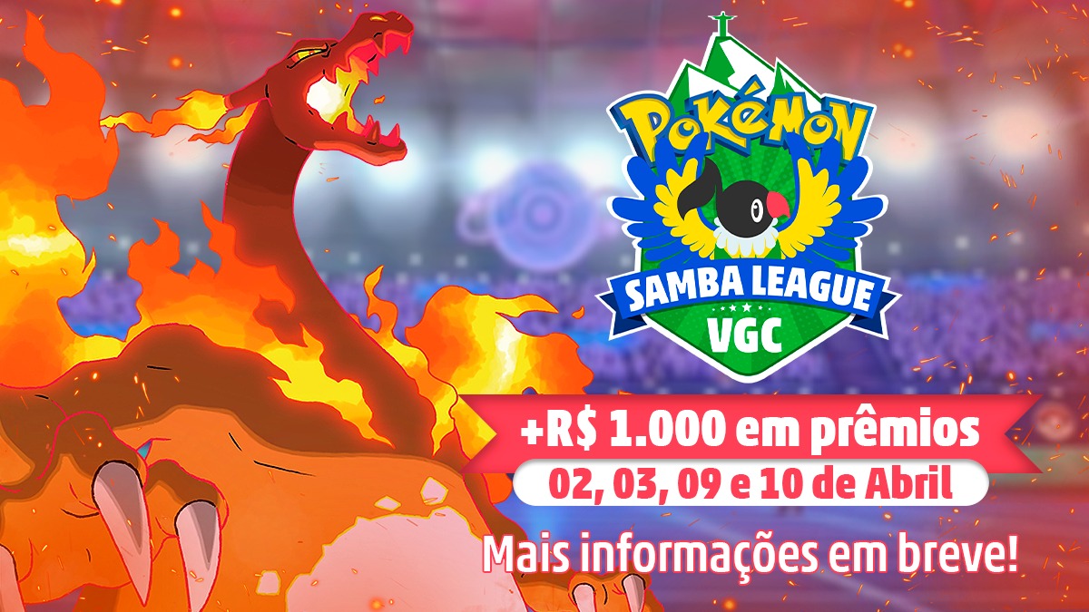 🚨ANÚNCIO!🚨

Alô comunidade VGC, tem anúncio pra vocês! Em Abril teremos o que promete ser o maior evento brasileiro de VGC de todos os tempos!

Garantido prêmio de R$ 1.000,00 para o campeão!

Fiquem ligados para mais informações, vem aí a SAMBA LEAGUE🥁

❤️+🔁 #AGenteColocaVGC