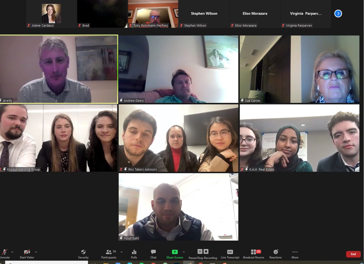 👏Congrats <a href="/LafCol/">Lafayette College</a> teams for your exceptional work and commitment for our 4th Annual Real Estate Case Competition.   A special thank you to our judges Sue Carras, @CityCenterAtwn J.B. Reilly,  &amp; Andrew Deery  <a href="/GoLeopards/">Lafayette Athletics</a>