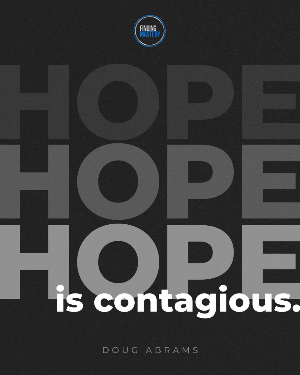 Hope is contagious.

What are you doing to spread it?

Full conversation: findingmastery.net/doug-abrams/