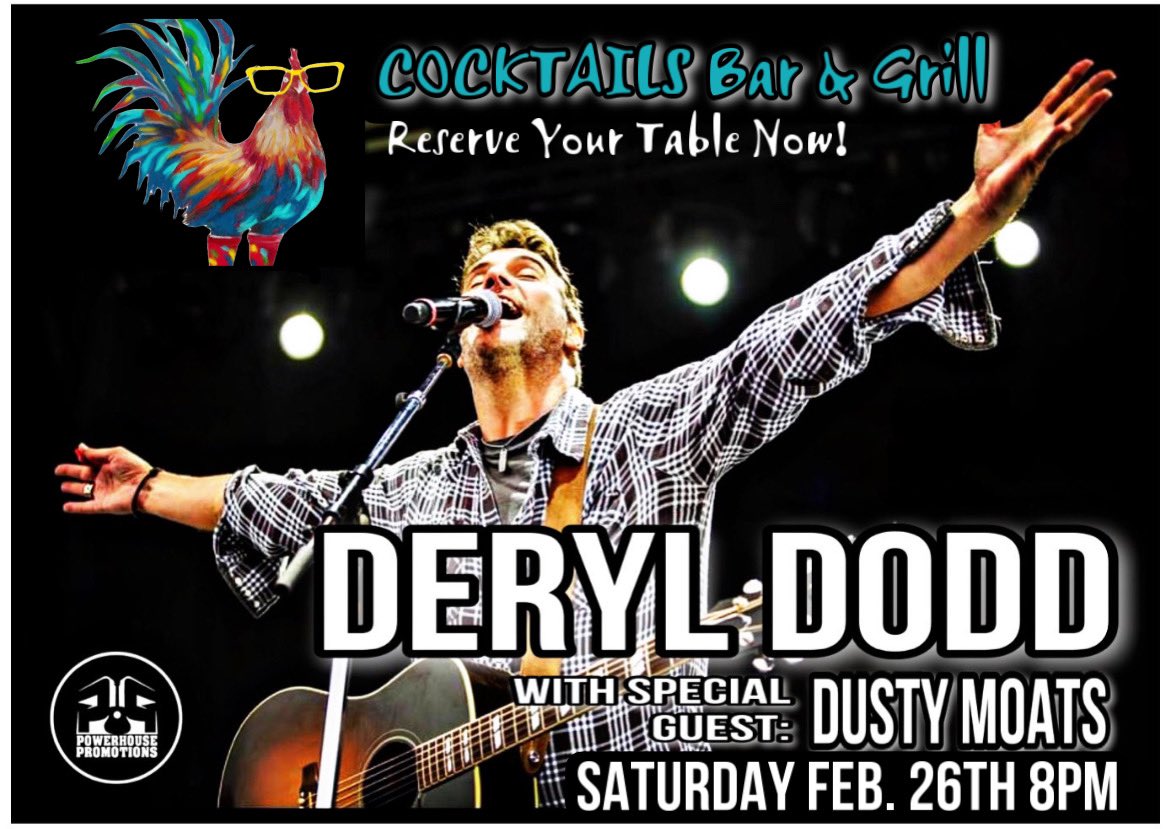 Dusty Moats Music (@dustymoatsmusic) on Twitter photo Gonna be a great show this week. Can’t wait to play tunes with <a href="/Deryl_Dodd/">Deryl Dodd</a> on Saturday night!! Gonna be a great show this week. Can’t wait to play tunes with <a href="/Deryl_Dodd/">Deryl Dodd</a> on Saturday night!!