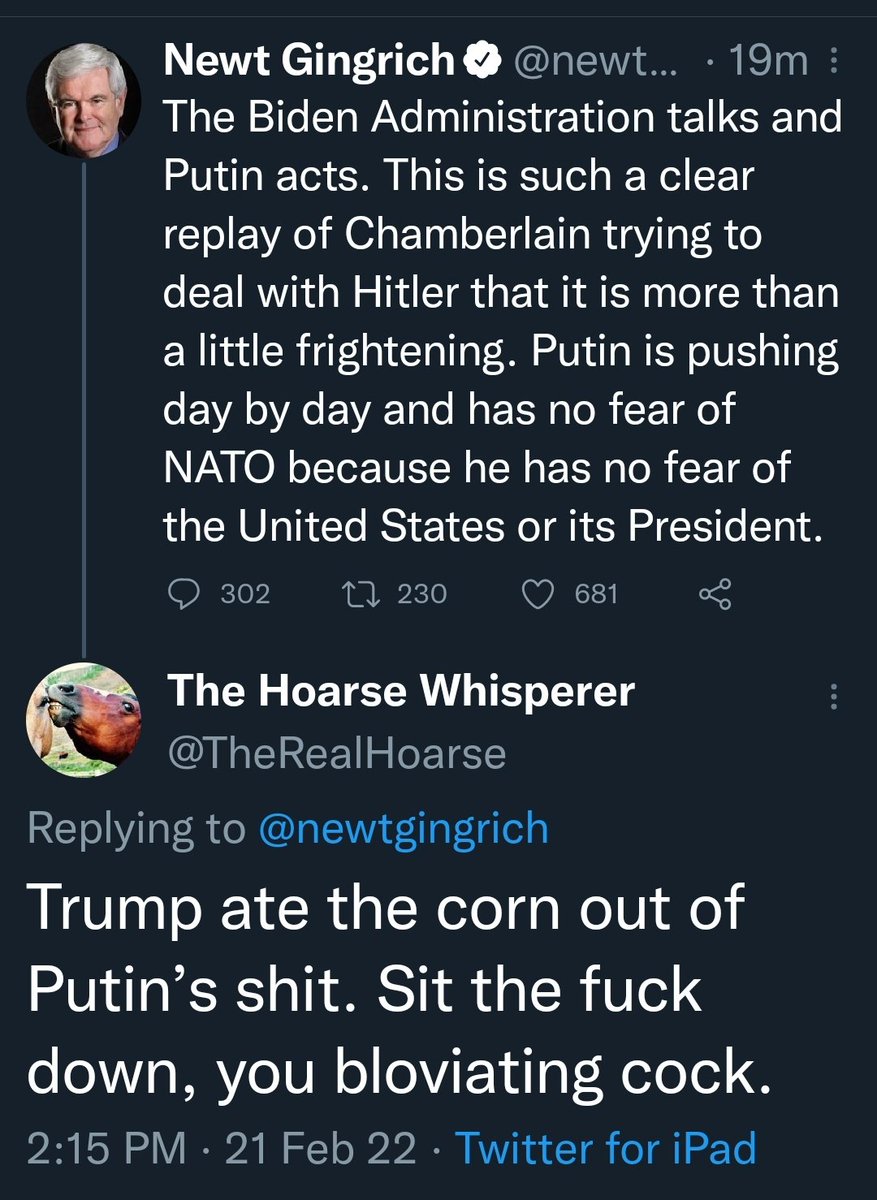 PatrickDowns's tweet photo. @skynet47397425 I wish I could tweet as viciously as some. This tweet to Newt is so crude and so wonderful. https://t.co/ltn3AWczLz