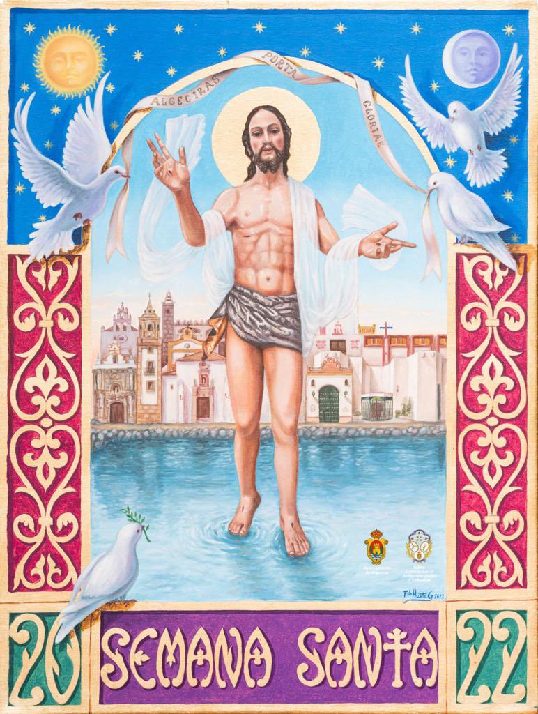 consejolocalalg's tweet photo. Cartel Oficial Semana Santa Algeciras 2022 https://t.co/lJJt2zAIu1