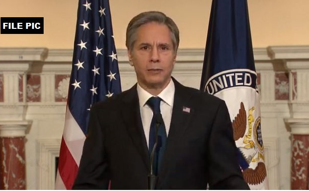 ANI's tweet photo. We strongly condemn President Putin’s decision to recognize the so-called “Donetsk and Luhansk People’s Republics” as “independent", US Secretary of State Antony J Blinken said in a statement https://t.co/UYXVsIShq3