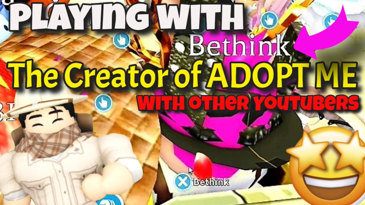 TheBulvi's tweet photo. Playing with BeThink and other Youtubers
https://t.co/96rpC3tnG1
#BeThink #adoptme #YouTubers https://t.co/wo2Ynan0tF