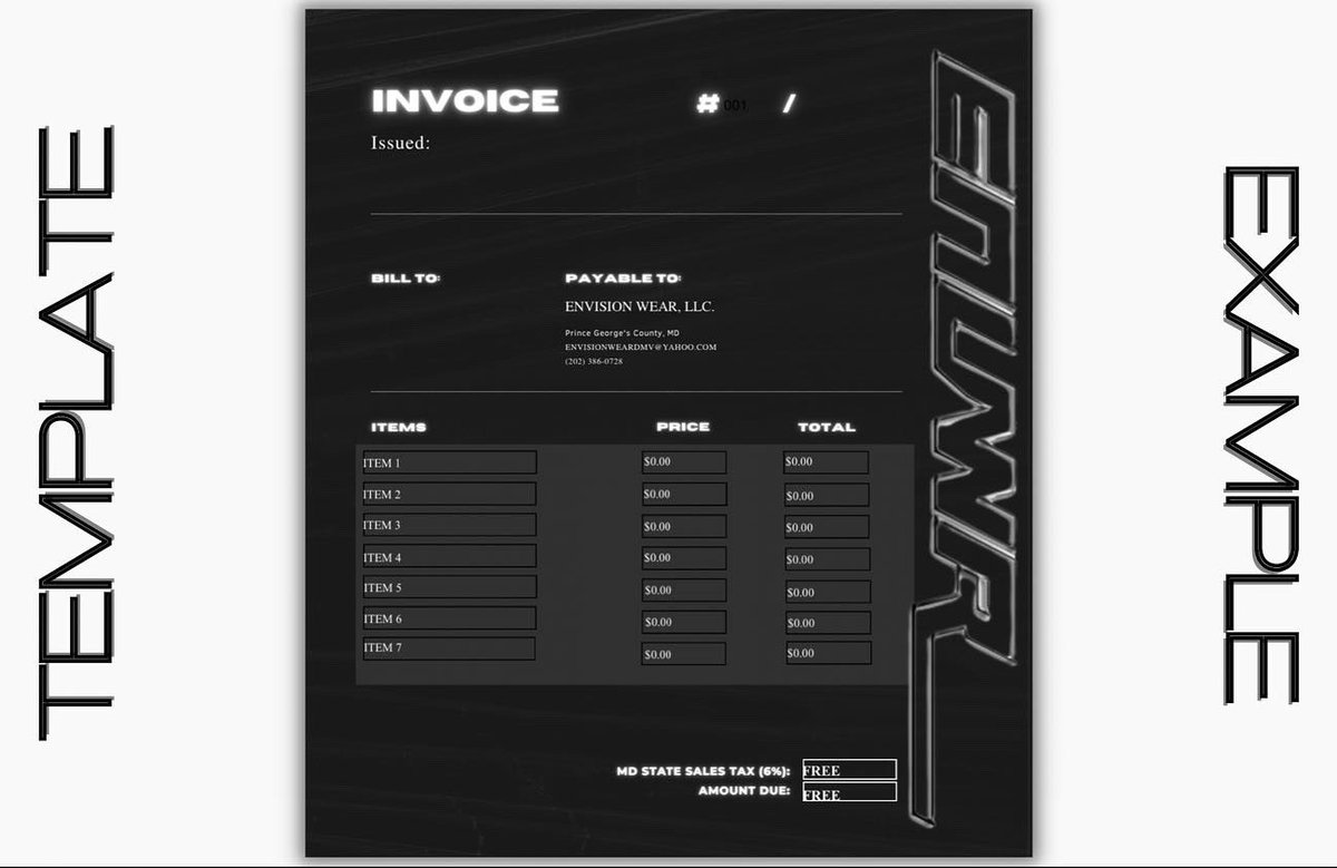 herinkprint's tweet image. Service: Custom Invoice Templates
Purpose: Readily accessible and easy to use custom invoice template, used to request payment from consumers. This print will serve as another source document for bookkeeping purposes.
#invoicetemplates
#GraphicDesign
#BlackOwnedBusiness