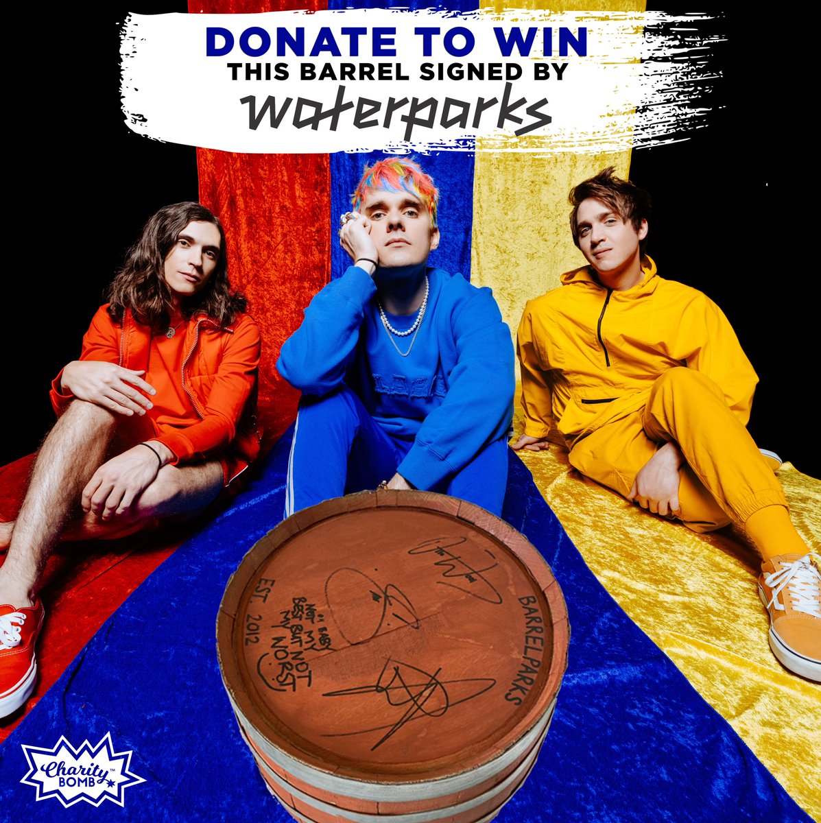 @waterparks DONATING OTTO DRUM BARREL FROM THE PARANOID VIDEO, ALL PROCEEDS GO TO SUICIDE PREVENTION, DOING IT RAFFLE STYLE INSTEAD OF BIDDING SO NO ONE GONNA BE BROKE AFTER, THANK U 🔴

ENTER: bit.ly/WaterparksRaff…