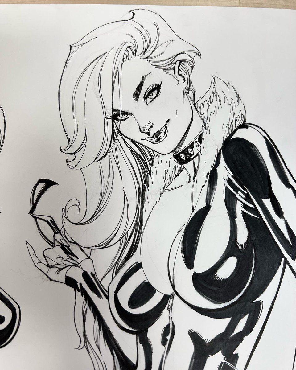 🕗✏️🖋🕠 Some process shots of my cover to the recent `Mary Jane &amp; Black Cat Beyond' one shot from @Marvel last month. If you missed this be sure to catch the 2nd print releasing soon! And if you ordered our web-store exclusives our replacement copies should be arriving soon! 