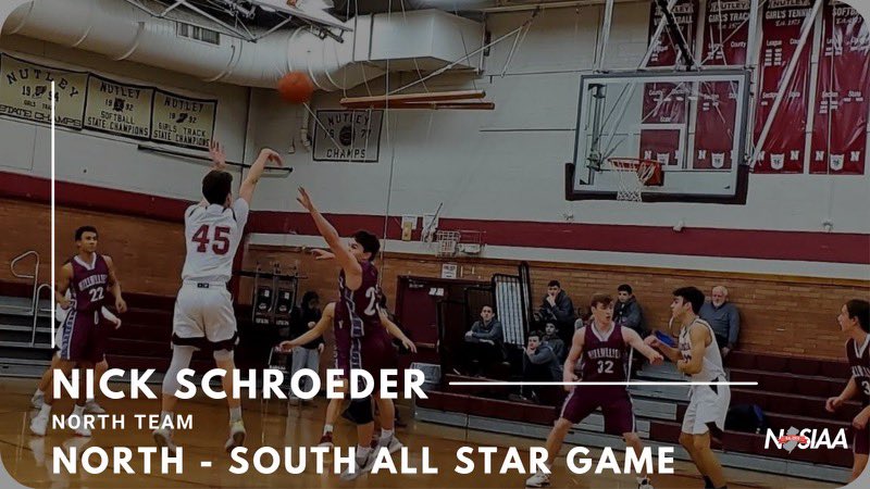 Congratulations to 22 <a href="/YCPMBasketball/">York College (PA) Men's Basketball</a> commit and 1k scorer <a href="/Nschroeder45/">Nick Schroeder</a> on being named as a North-South All-Star, representing the North Team. Hard work and dedication! <a href="/PrepHoops_NJ/">Prep Hoops New Jersey</a> <a href="/NJHoops/">NJ Hoops</a> <a href="/Sean_Murphy_NJ/">NJ Hoopers</a> <a href="/GrassrootsXL/">Grassroots XL</a>