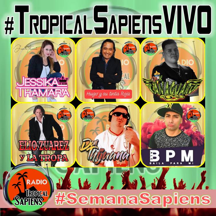 🔴 *SEMANA BIEN SAPIENS* 🔴 
✅ Martes 22/02 - 14hs *Jessika Thamara* + *Tinta Roja*
✅ Jueves 24/02 - 20hs *Don Thijuana* + *Elio Zuares* + *BPM Baila Para Mi* + *Cañaguaru*
⤵️⤵️⤵️
🤳WP +𝟓𝟒𝟗𝟏𝟏𝟐𝟔𝟔𝟔𝟒𝟏𝟑𝟐
⚠️ Miralo por 𝙁𝙖𝙘𝙚𝙗𝙤𝙤𝙠 𝙇𝙞𝙫𝙚 o 𝙔𝙤𝙪𝙏𝙪𝙗𝙚
