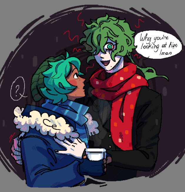 DepressionHole's tweet photo. quick collabs we did with @wetmango69 
her lines with my coloring &amp; my lines with her coloring 🙏 https://t.co/sEGqSioFa7