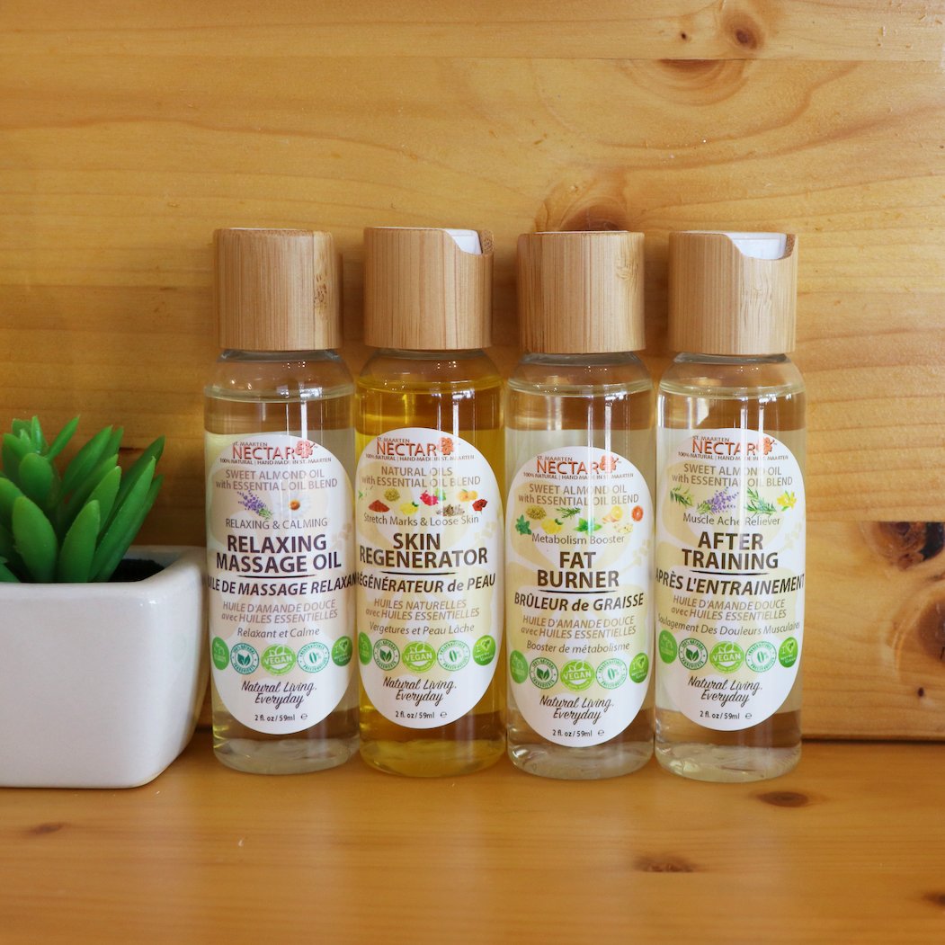 StMaartenNectar's tweet photo. 20% OFF | MASSAGE OILS 4oz &amp; 2oz  

*Sale ends Feb 28th!*

Available at all Boutiques and Online Store
https://t.co/dQXS2NdxNE

#StMaarteNectar #VeganSkincare #MassageOils https://t.co/2RhIXytLUg