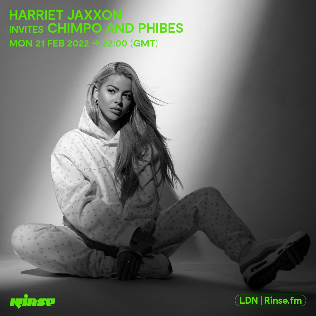 RinseFM's tweet image. Up at 10PM is @HARRIETJAXXON invites @CHIMPOMCR and #Phibes on rinse.fm/player + 106.8FM

#RinseFM