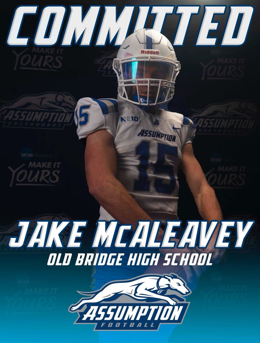 Happy to announce that I’m officially committed to Assumption University!!!
<a href="/AssumptionFB/">Assumption University Football</a> <a href="/Coach_Kessel20/">Nik Kessel</a> <a href="/CoachBKelly/">Brad Kelly</a> <a href="/DiMino_AD/">Dan DiMino</a> <a href="/mattdonaghue23/">Coach Donaghue</a> <a href="/GoAssumptionU/">Assumption University Athletics</a>