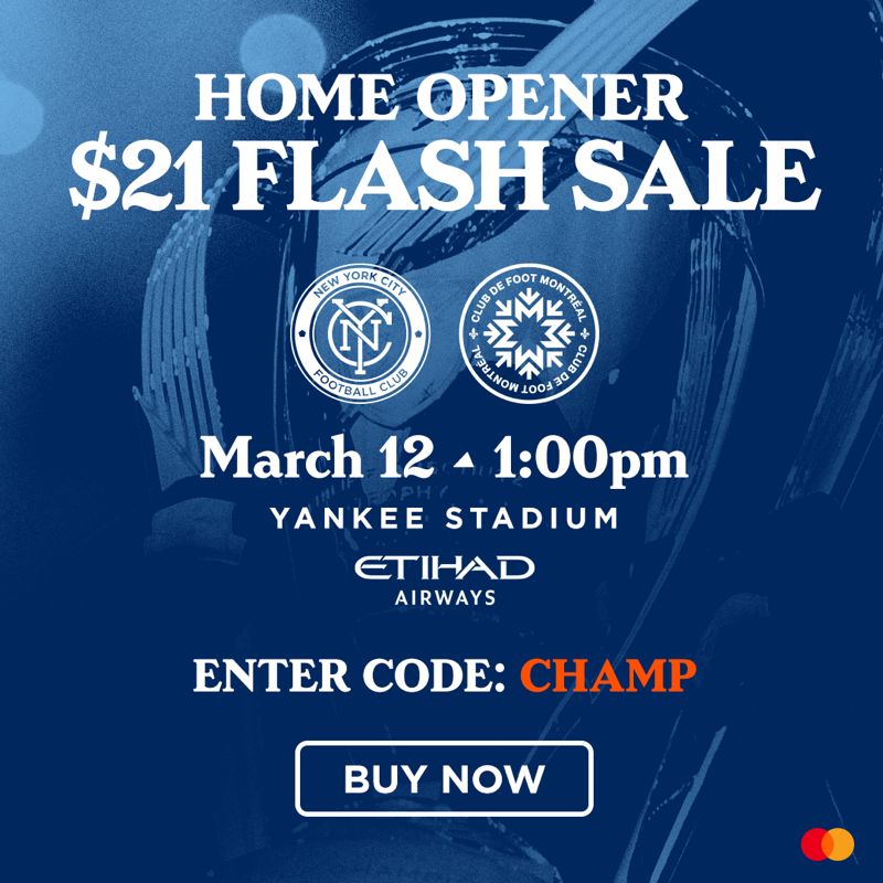 newyorkcityfc's tweet photo. $21 tickets to see the '21 Champs 🌟🗽