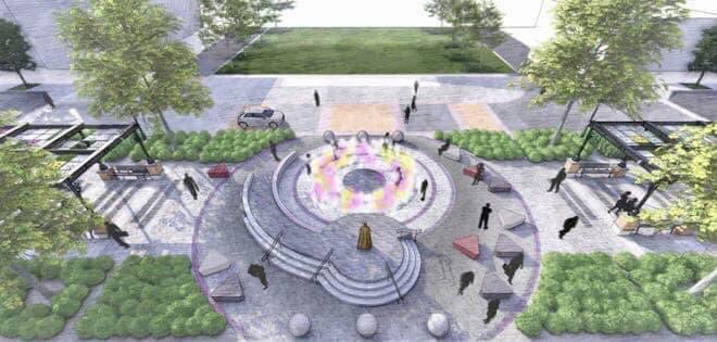 odonaldii's tweet photo. Take a look at a few early concepts of the pending transformation of Broad Street. The new James Brown Linear Park is slated to bring a new greenspace to the heart of Downtown Augusta! #LoveAugusta #AugustaForward https://t.co/VieZDqkBUt