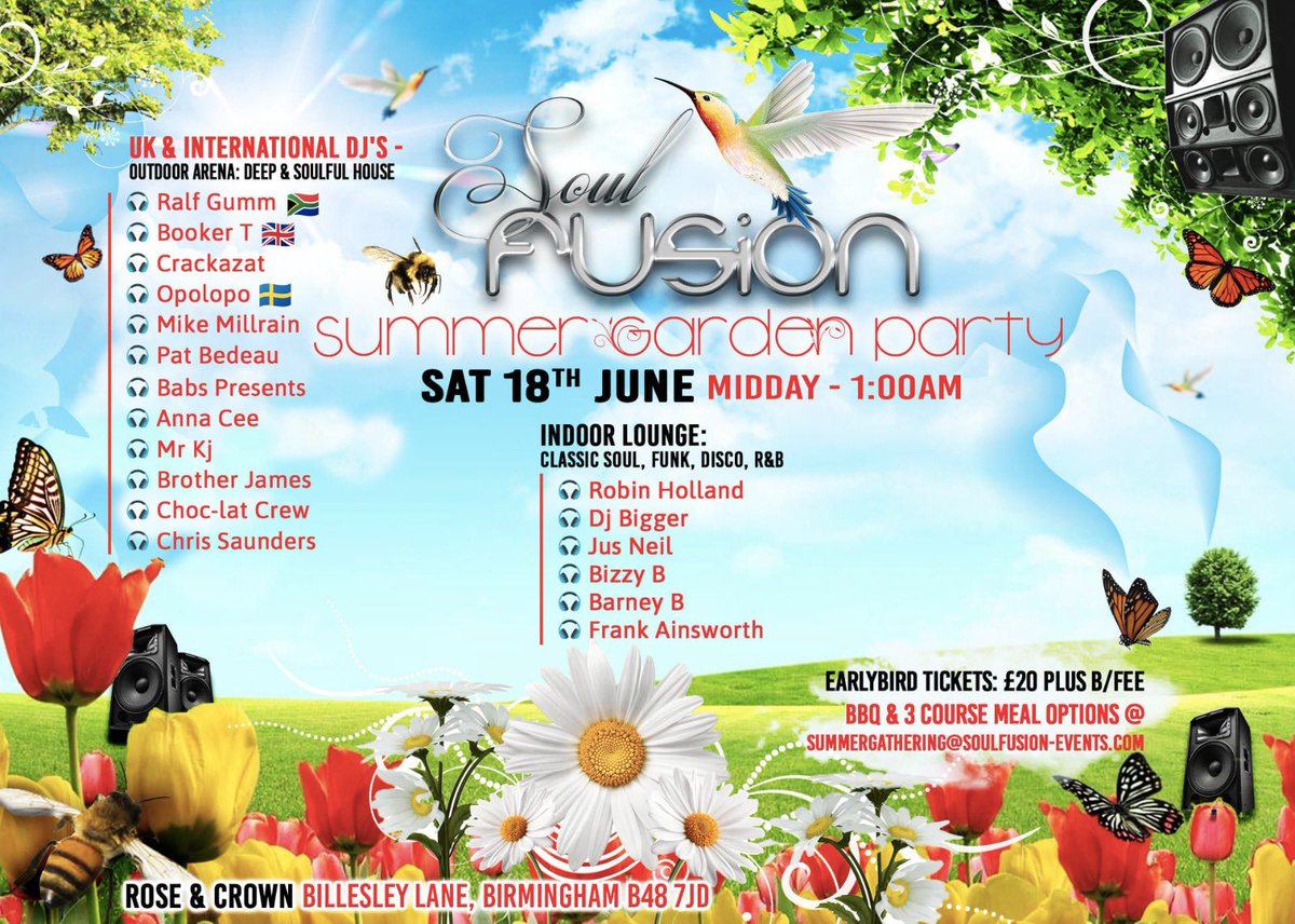 d3epradio's tweet photo. Catch D3EP's @ralfgum and @mikemillrain at the @soul_fusion_house Summer Garden Party alongside a tasty line up of artists 

Tickets on sale soon

#Soulfusion #MikeMillrain #RalfGum #Soulfulhouse #Soulful #Birmingham #Worcestershire #Redditch #GardenParty #HouseMusic #DeepHouse https://t.co/4nIUNeqVi5