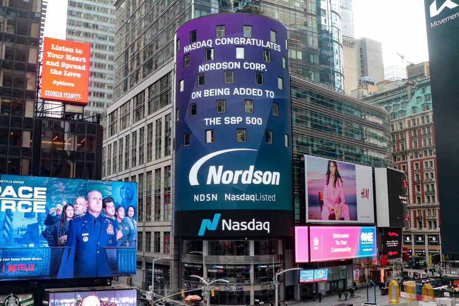 Nordson is excited to join the S&amp;P 500! Thank you to <a href="/Nasdaq/">Nasdaq</a> for their congratulations. #mfg