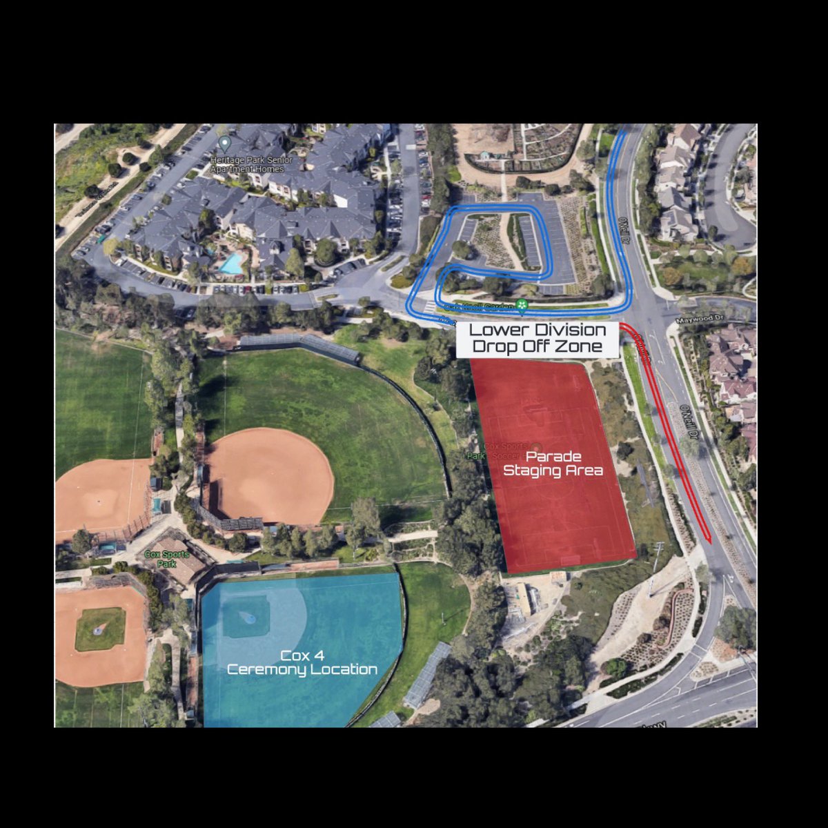 laderaranchll's tweet photo. Parade/drop off locations have been posted!  All players should arrive between 7:15-7:45am this Saturday 2/26. Parade begins promptly at 8am with the ceremony proceeding directly after. Players will stay with their teams while spectators are encouraged to line the parade route! https://t.co/MdqBnYq8CT