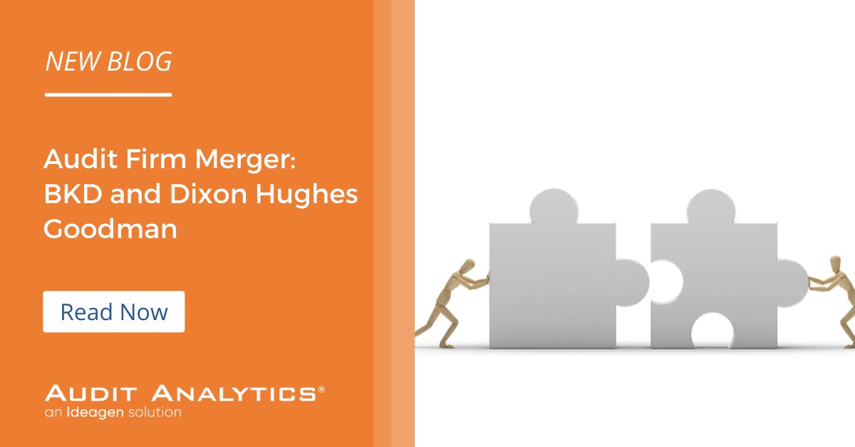 Last week, national accounting firms <a href="/BKDLLP/">Forvis</a> and @DHGLLP announced their practices were merging. As of 2021, both are Top 20 firms, according to <a href="/AccountingToday/">Accounting Today</a>. The newly combined firm will see a growth in market share across 8 #audit markets. 

blog.auditanalytics.com/audit-firm-mer…