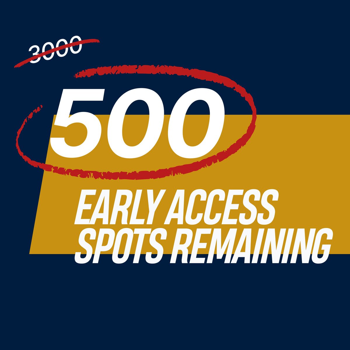 🚨 Early Access Alert 🚨

There are only 500 early access spots remaining.

More than 2,500 spots have already been claimed. If you want to maximize your chances of minting an IPC NFT before they sell out, join early access ASAP.

JOIN HERE ➡️ irishplayersclub.com