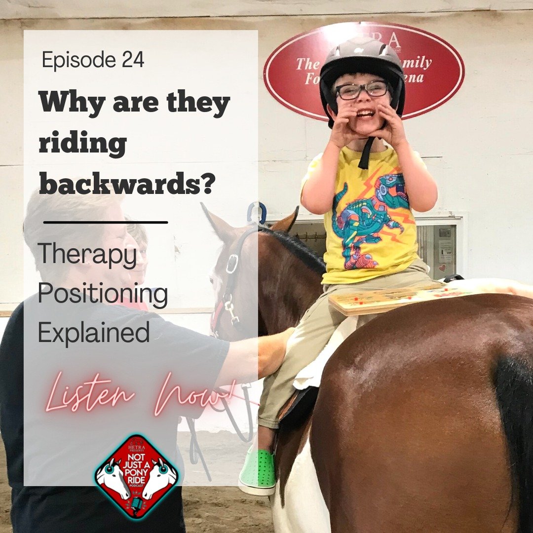 HETRA's tweet photo. Why do some participants ride backwards, sideways or on hands & knees? Lisa Harris, PT, is here to tell why therapists use these positions & how we can do it safely & effectively. Listen here or anywhere you get your #podcasts! https://t.co/avuERuiD9U
#notjustaponyride https://t.co/IrmBuy6JFk