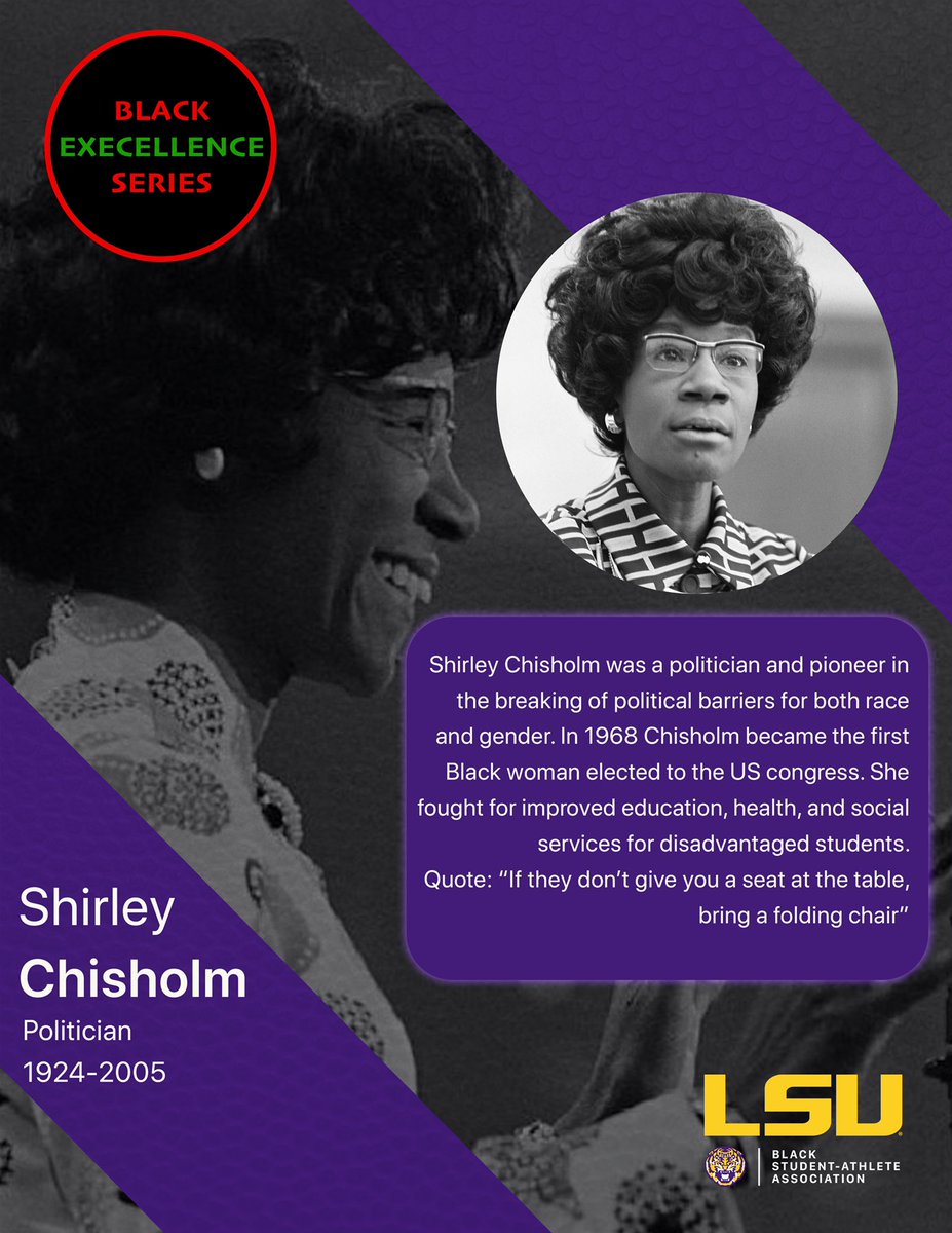 Today we’re recognizing a political trailblazer, Shirley Chisholm!
