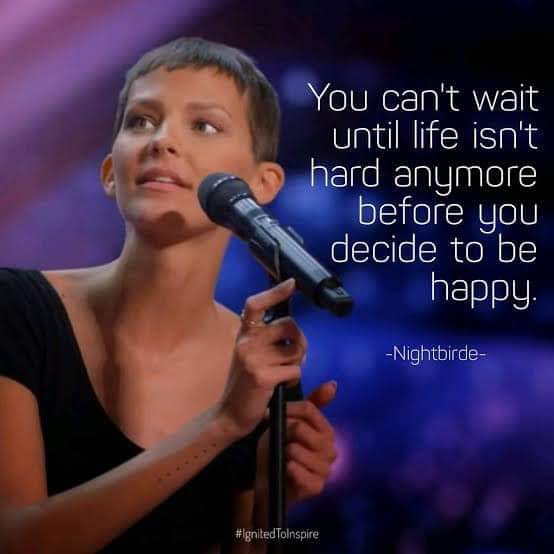 A true inspiration for all.Sure you are singing with Jesus now.Go well #nightbirde