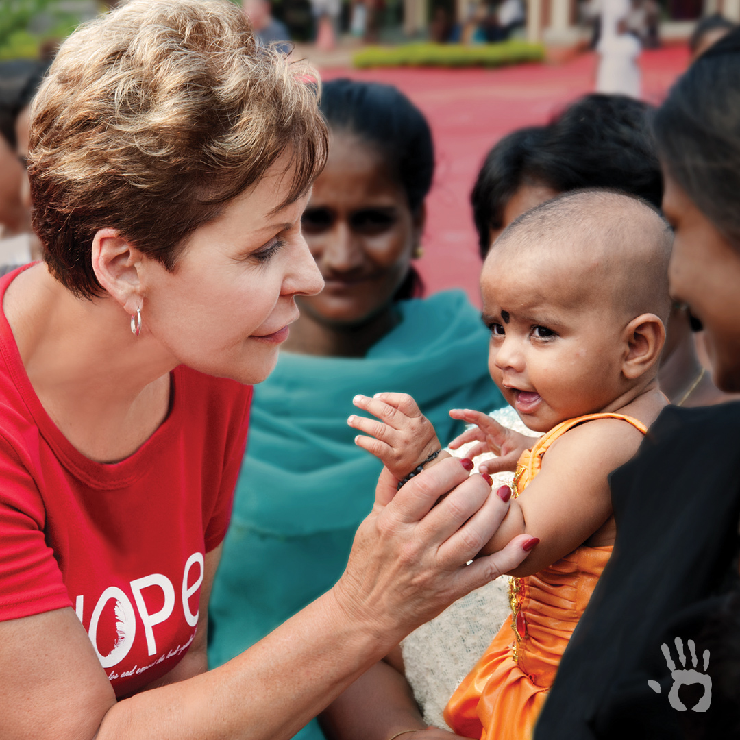 JoyceMeyer's tweet photo. “There were times in 2020 when I thought, only God could have done this! While the world was shut down, we still reached people. You helped share the Gospel in innovative ways, and people’s lives were changed.” – Joyce 
#HandOfHope #GiveHope https://t.co/lismom46zV