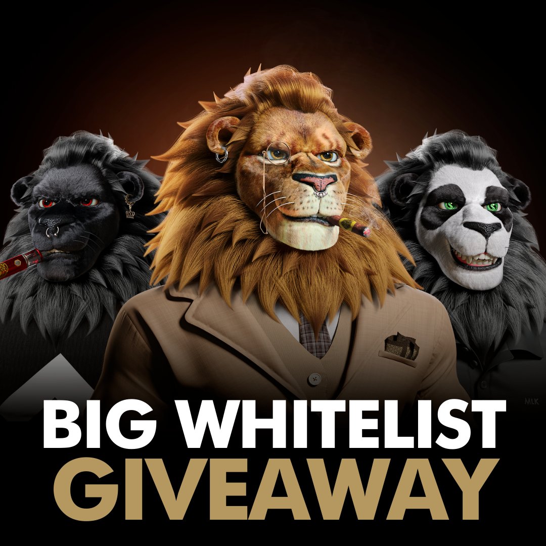 META LION KINGDOM EXCLUSIVE GIVEAWAY! 🦁

To celebrate our partnership with Martaba Foundation we're giving away 10 WL spots! 🐾

To enter:
1️⃣ Like and retweet
2️⃣ Follow us
3️⃣ Tag 3 friends in this post

The winners will be announced in 24 hours.
Good luck to you Lions! 

ROARR🦁