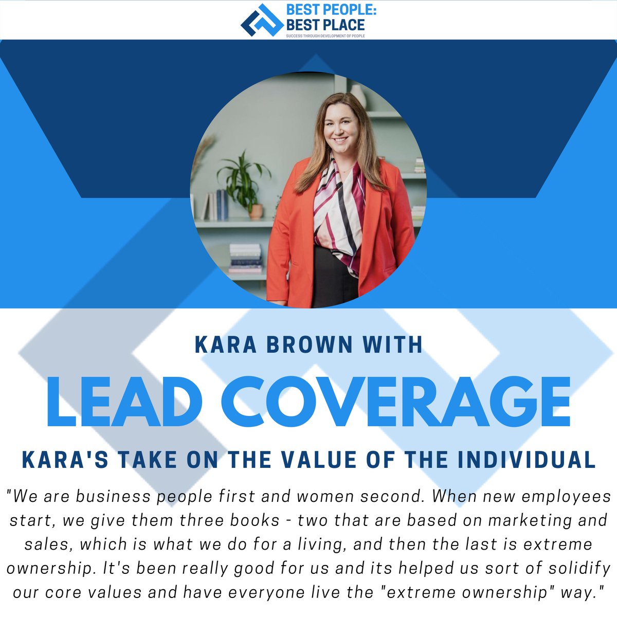 _LeadCoverage's tweet image. In this episode of Best People: Best Place w/ Matt Granados, featuring our powerhouse CEO Kara Smith-Brown. She discusses her take on the value of the individual, how she pours into our employees to solidify our core values. Listen to the podcast here: hubs.ly/Q014BkNL0