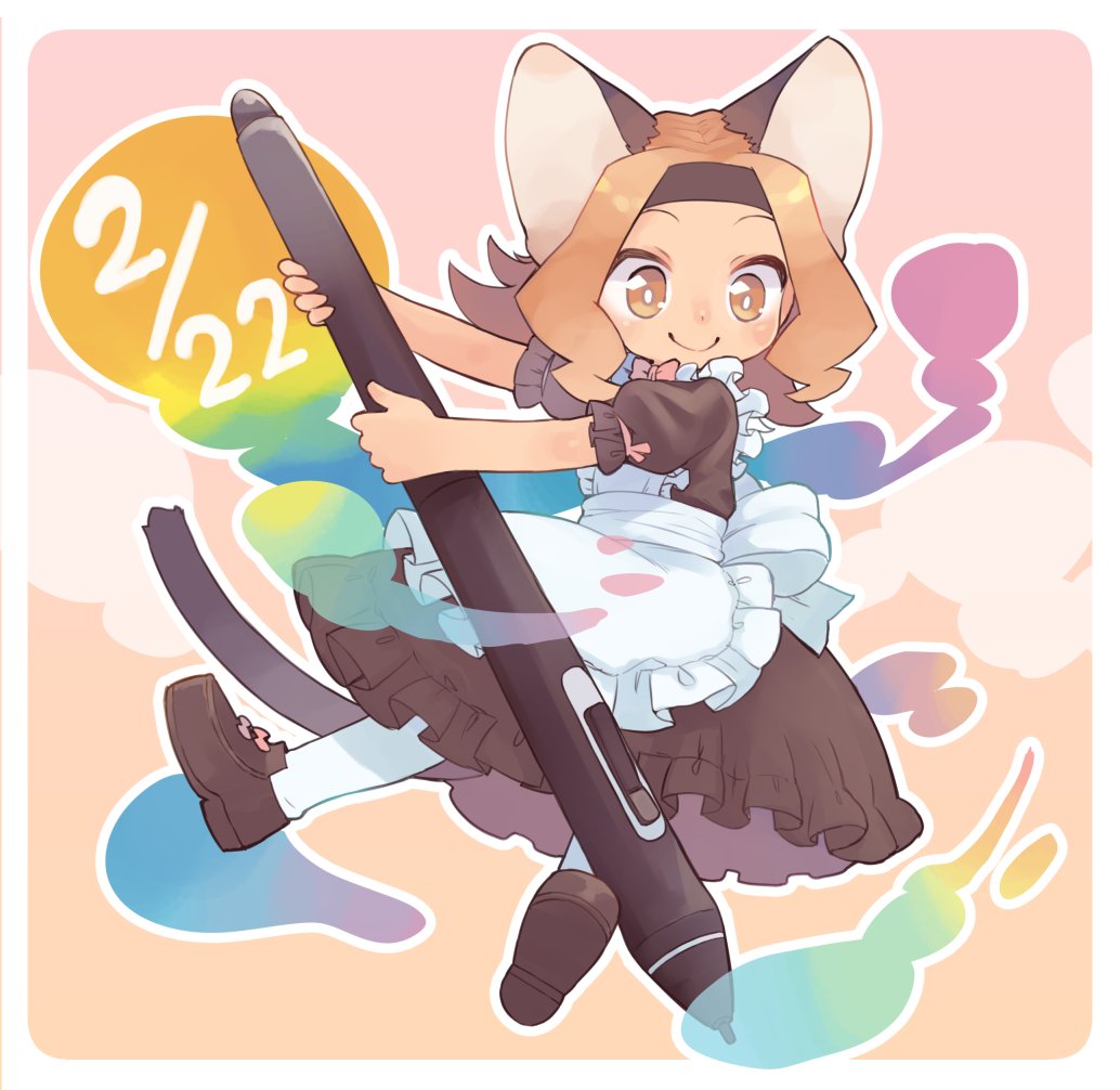 2/22なのでかんばんむすめのにににをかきました 