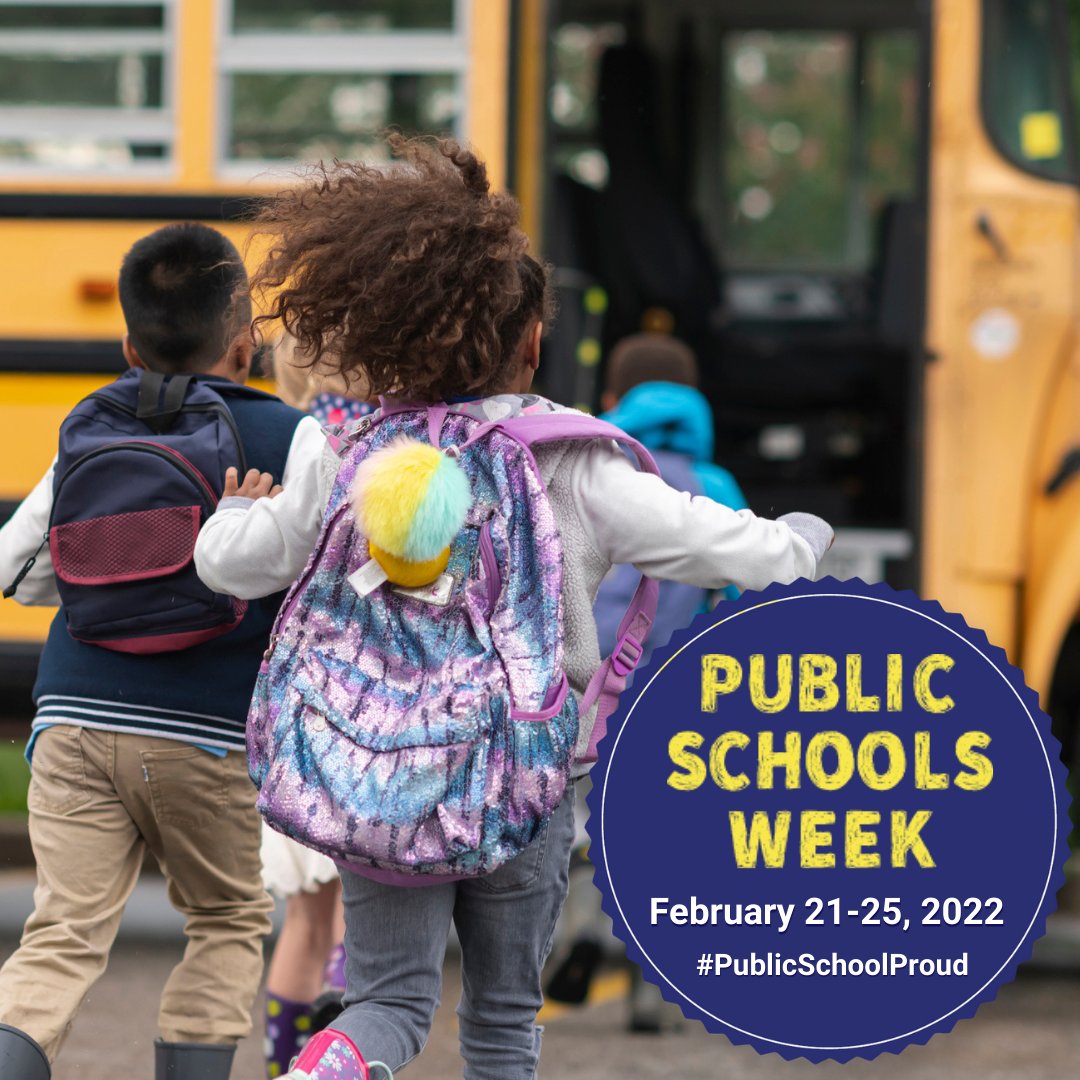 February 21-25, 2022
Public Schools Week brings together school leaders, educators, school board members, parents &amp; community leaders to recognize the importance of our nation’s public schools and our students’ futures.  
#PublicSchoolProud #PSW22