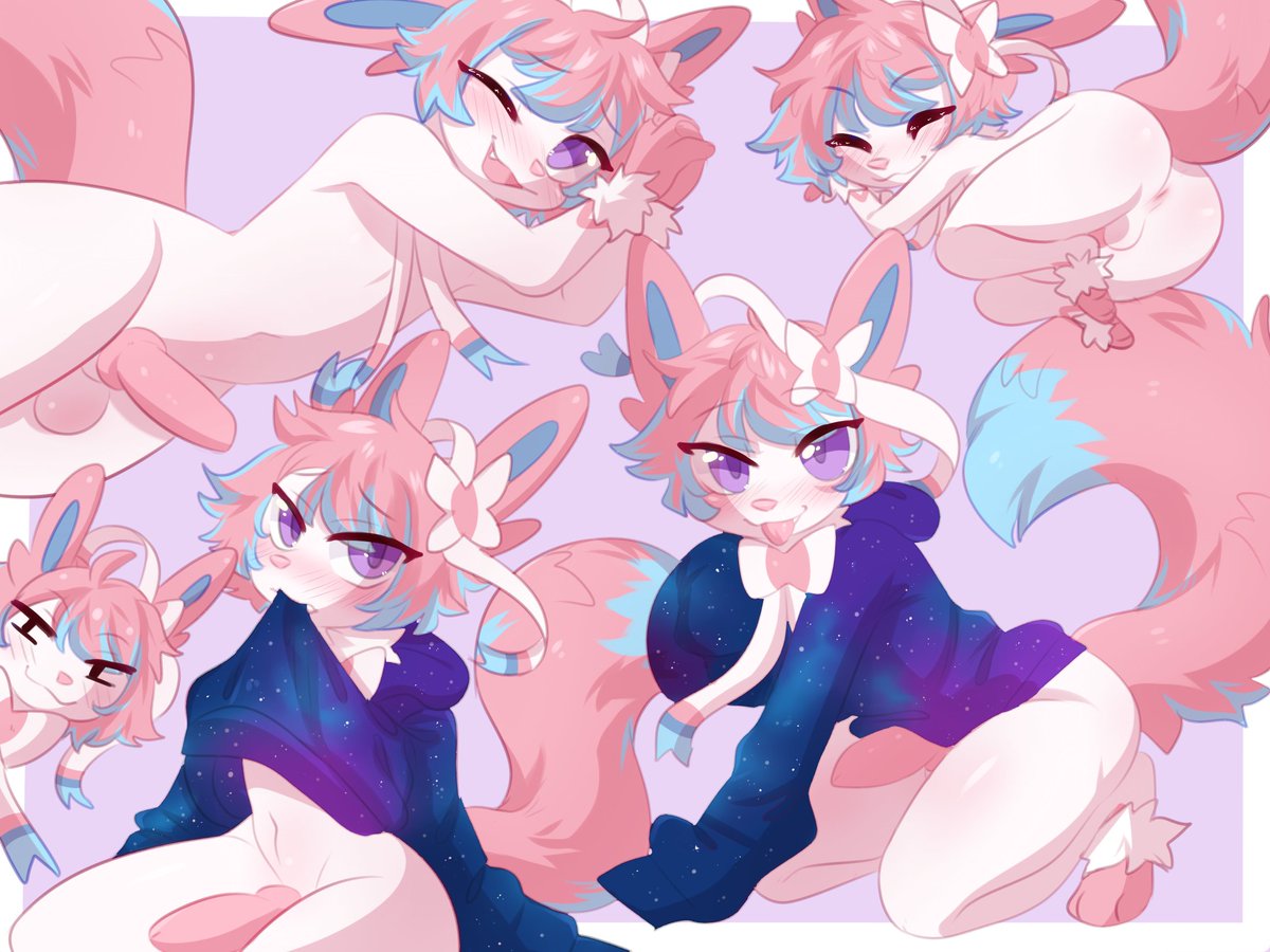 Fluffybluevoid's tweet photo. Sylveon day!! 💖✨So here's my fairy, drawn by @/Aoizuri ! https://t.co/1diZNcHRCE