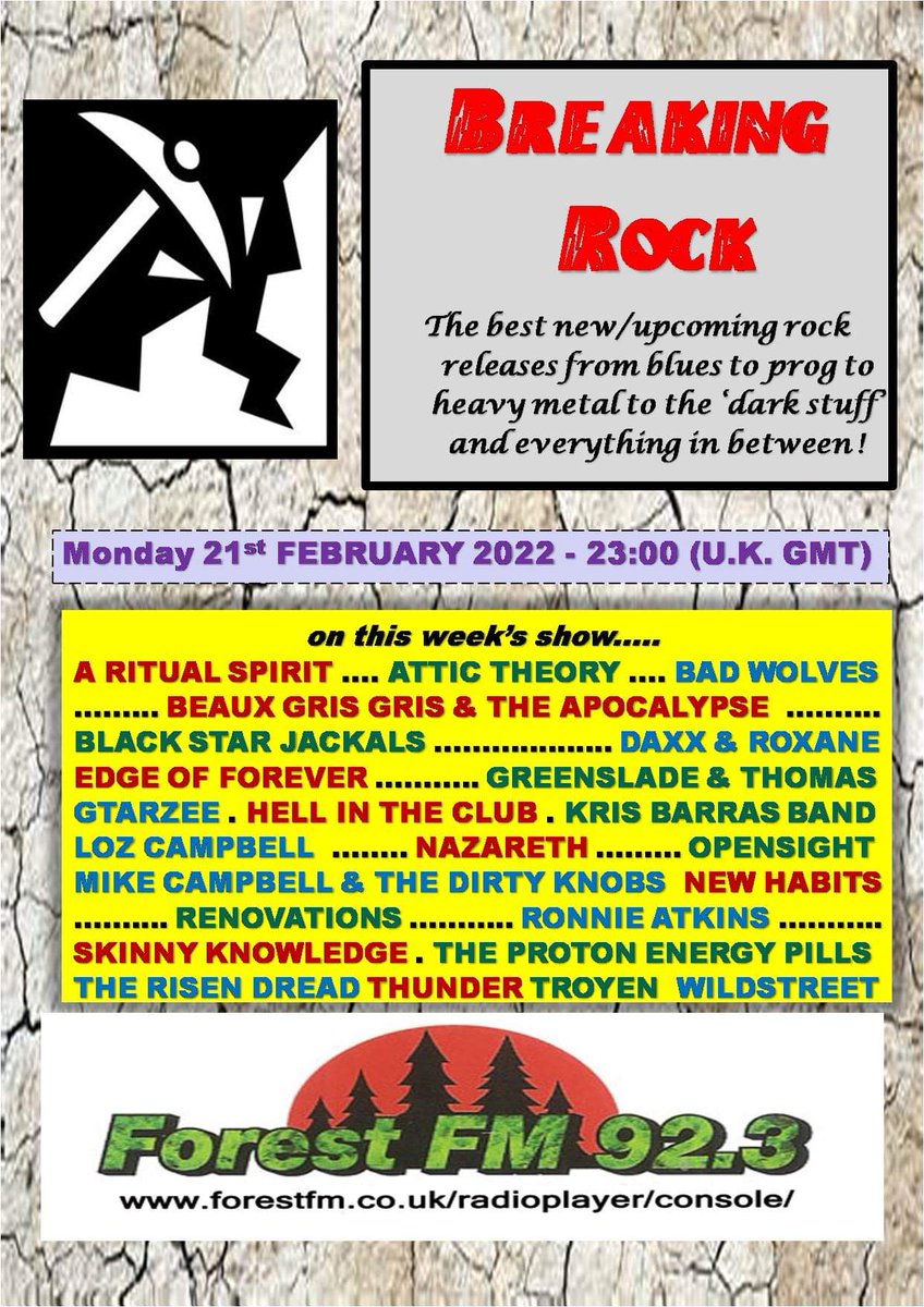Troyen14's tweet photo. 'Storm Child' is on a fourth radio show of the day when Paul RS Jerome plays it on @pjbreakingrock Rock Show to on @ForestFM Tune in @ 11pm (GMT) to https://t.co/2dF2Coqhxq #ForestFM #stormchild #TheBreakingRockShow #nwobhmmusic #nwobhm #heavymetalmusic #classicmetal #classicrock https://t.co/2hRlLFy16u