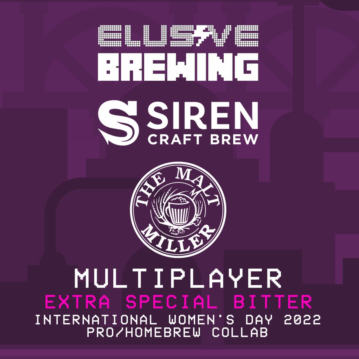 ElusiveBrew's tweet photo. Home brewing has always been key to what we do at Elusive so on International Womenโs Day, weโre teaming up with @themaltmiller, @SirenCraftBrew and some awesome female home brewers for a very special collaboration - check out our latest blog for details.
https://t.co/QAldKEQEFD https://t.co/oBL1sSdouA