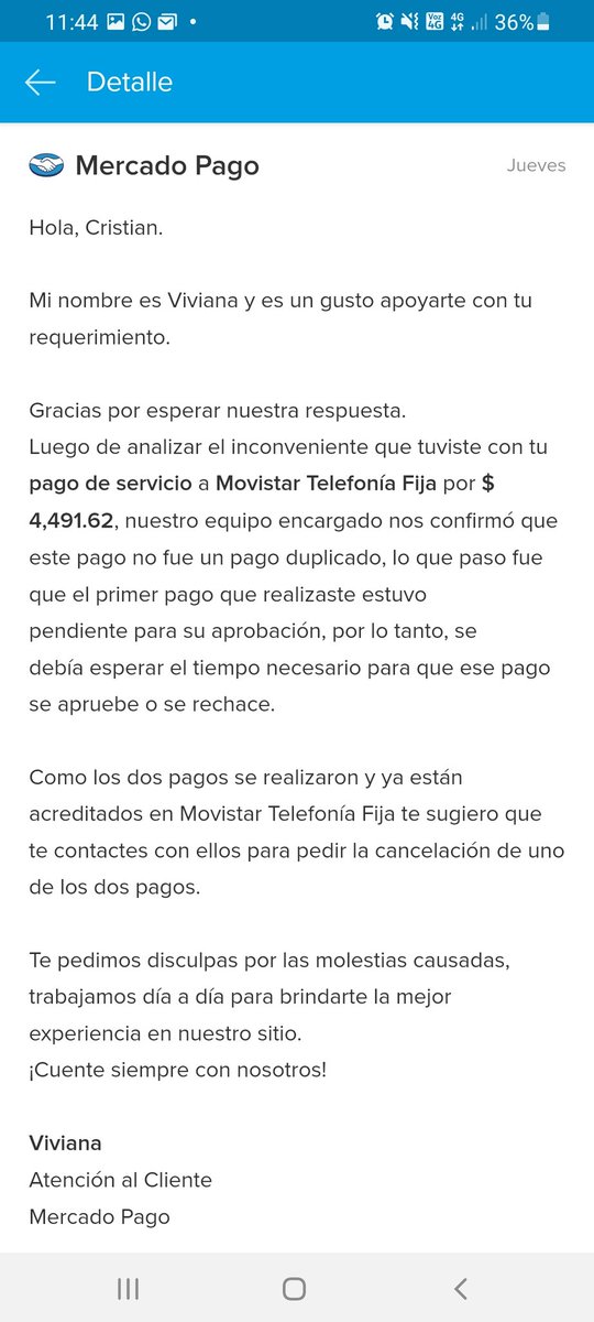 Cjua86's tweet photo. @pcruzespada @bciudadresponde @mercadopago @Mercadolibre @infobae Al principio pensé que era confiable @MP_ayuda @ML_Argentina @ML_Ayuda @MovistarArg hoy con malas experiencias no lo recomiendo, las respuestas a mi problema, sin solución hasta ahora https://t.co/7sQbHpkXdJ