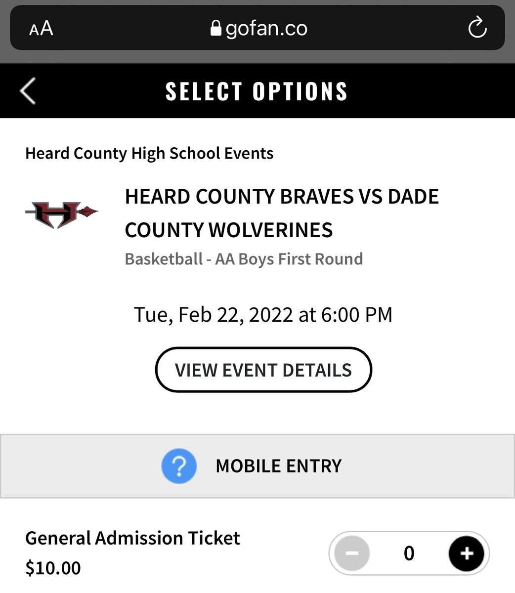 Dade Basketball (@dadecobball) on Twitter photo 🎟🎟Ticket Info🎟🎟
All tickets ($10) must be purchased through the GoFan site. No tickets will be sold at the gate. GHSA passes will be honored. GAME TIME: 7:30
gofan.co/app/events/553…
<a href="/DadeWolverines/">DC Athletics</a> <a href="/DiscoverDade/">Discover Dade</a> 🎟🎟Ticket Info🎟🎟
All tickets ($10) must be purchased through the GoFan site. No tickets will be sold at the gate. GHSA passes will be honored. GAME TIME: 7:30
gofan.co/app/events/553…
<a href="/DadeWolverines/">DC Athletics</a> <a href="/DiscoverDade/">Discover Dade</a>